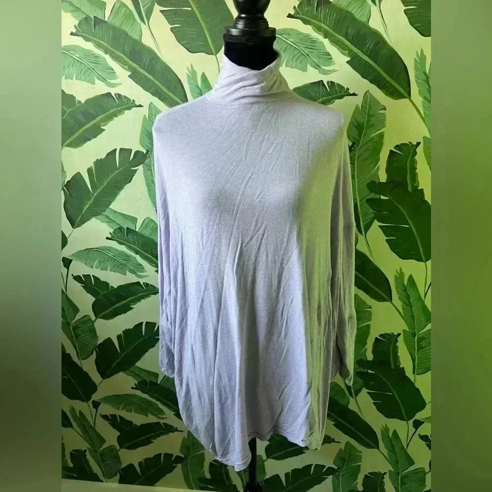 Free People We The Free Womens Light Purple Terry Tee Tunic Small
